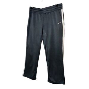 Nike Therma-Fit Mens Athletic Pants XL Black White Fleece Side Stripes Sporty